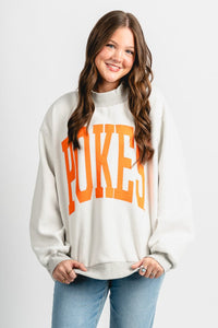 OSU OSU Pokes reverse mock neck sweatshirt grey Sweatshirt | Lush Fashion Lounge Trendy Oklahoma State Cowboys Apparel & Cute Gameday T-Shirts
