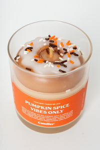 Pumpkin spice vibes only donut Candier 9 oz candle - Trendy Candles and Scents at Lush Fashion Lounge Boutique in Oklahoma City