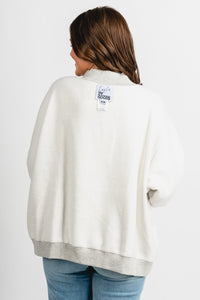 OSU OSU Pokes reverse mock neck sweatshirt grey Sweatshirt | Lush Fashion Lounge Trendy Oklahoma State Cowboys Apparel & Cute Gameday T-Shirts