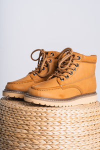 Buster hiker boots tan - Cute Shoes - Trendy Shoes at Lush Fashion Lounge Boutique in Oklahoma City