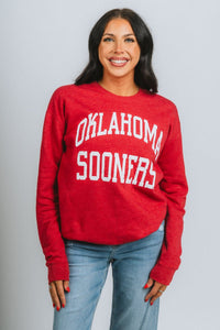OU OU Oklahoma Sooners simple champ sweatshirt red Sweatshirt | Lush Fashion Lounge Trendy Oklahoma University Sooners Apparel & Cute Gameday T-Shirts