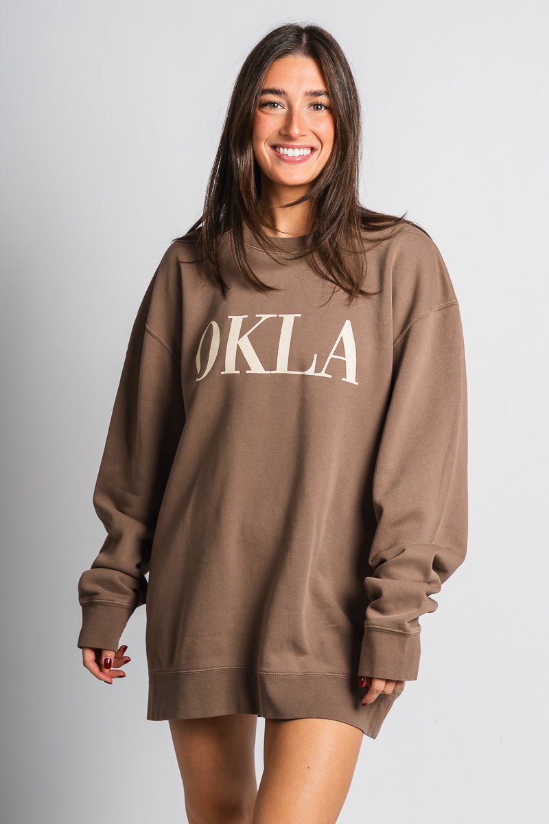 Oversized brown sweatshirt hotsell