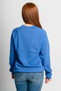OKC swish fleece sweatshirt royal blue - Vintage OKC Basketball T-Shirts at Lush Fashion Lounge Boutique in Oklahoma City