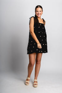 Tiered floral mini dress black Stylish dress - Womens Fashion Dresses at Lush Fashion Lounge Boutique in Oklahoma City
