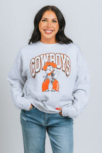 OSU OSU Cowboys Pete sweatshirt ash Sweatshirt | Lush Fashion Lounge Trendy Oklahoma State Cowboys Apparel & Cute Gameday T-Shirts