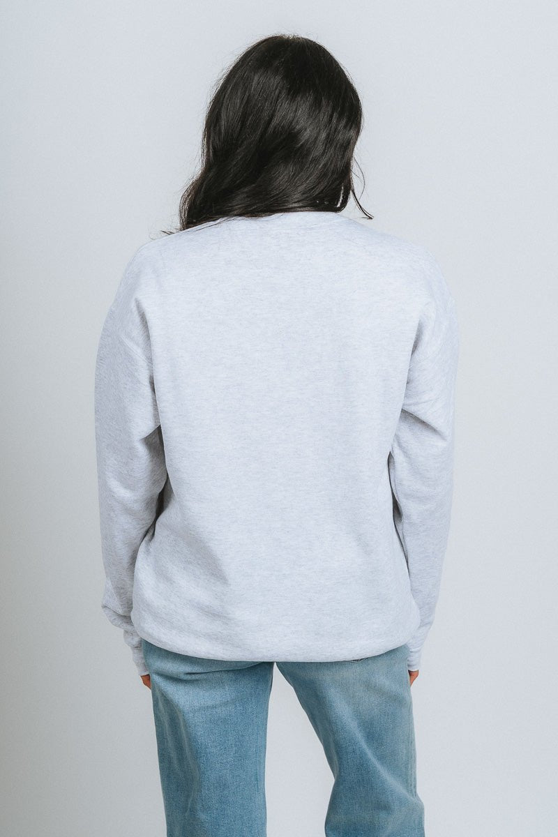 OSU OSU Cowboys Pete sweatshirt ash Sweatshirt | Lush Fashion Lounge Trendy Oklahoma State Cowboys Apparel & Cute Gameday T-Shirts