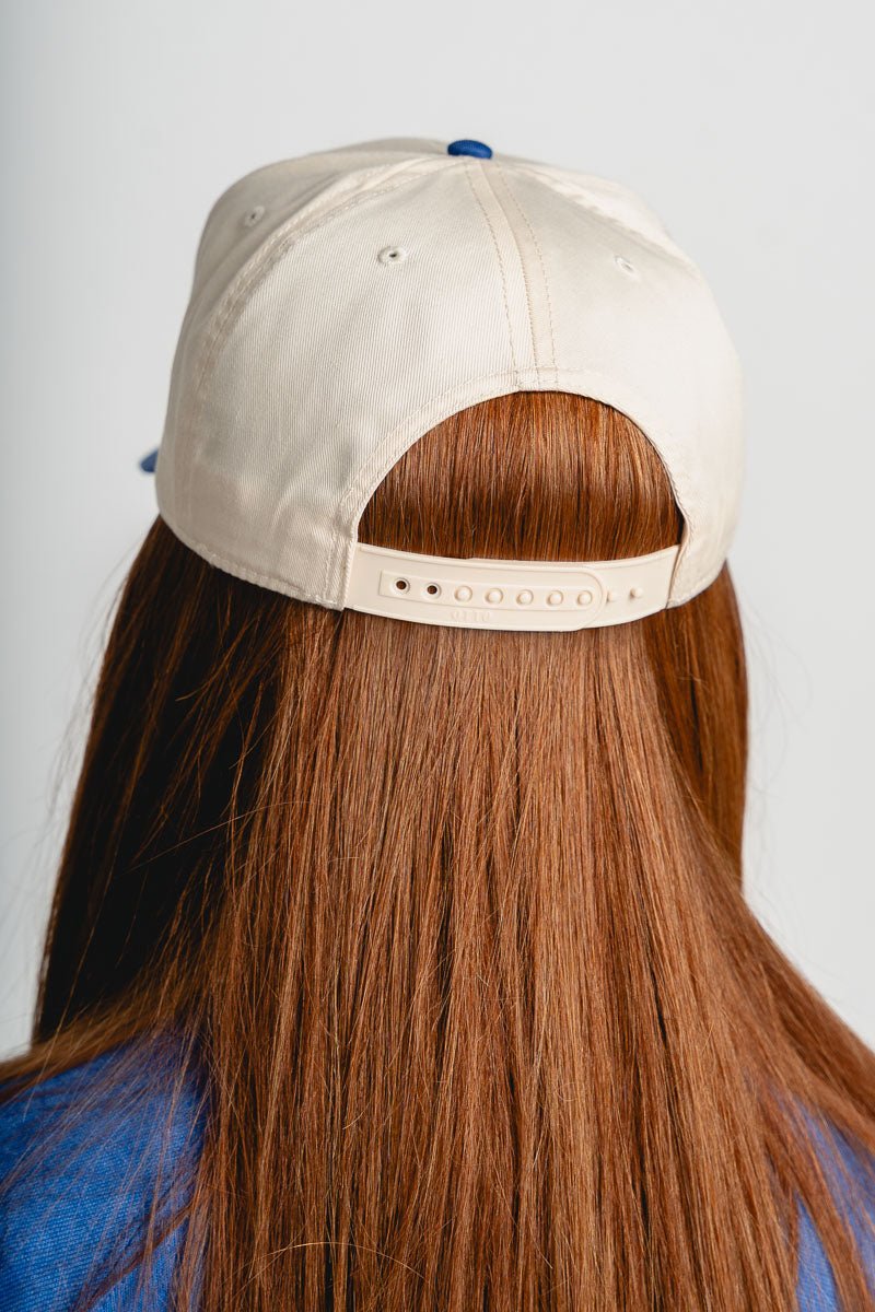 OKC two tone hat natural/royal - Oklahoma City inspired graphic t-shirts at Lush Fashion Lounge Boutique in Oklahoma City