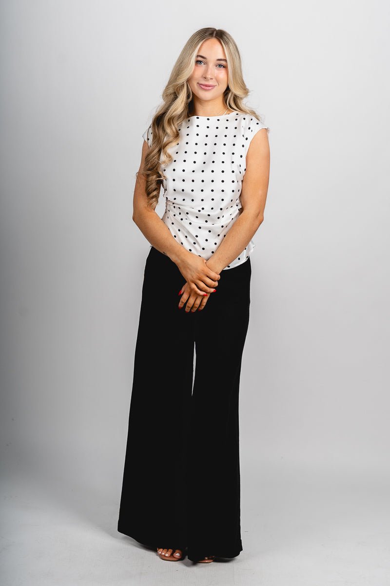 Wide leg linen pants black | Lush Fashion Lounge: women's boutique pants, boutique women's pants, affordable boutique pants, women's fashion pants