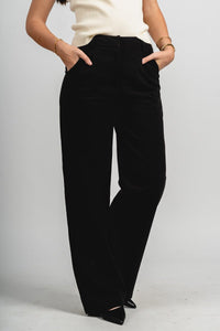 High rise pleated trouser pants black | Lush Fashion Lounge: women's boutique pants, boutique women's pants, affordable boutique pants, women's fashion pants
