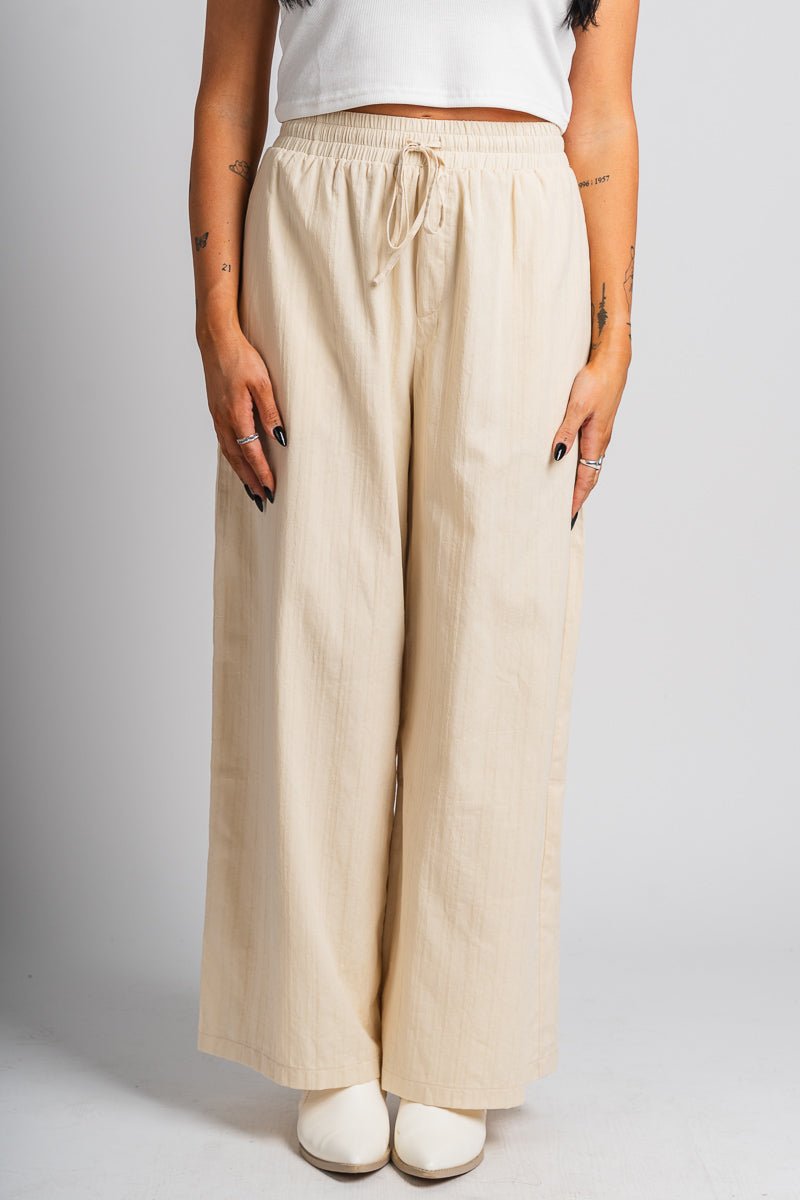 Wide leg pants beige | Lush Fashion Lounge: women's boutique pants, boutique women's pants, affordable boutique pants, women's fashion pants