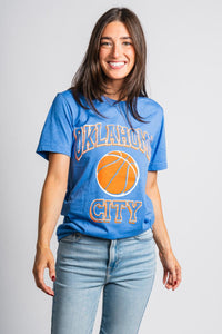 OKC basketball wonka unisex t-shirt blue - Trendy Oklahoma City Basketball T-Shirts Lush Fashion Lounge Boutique in Oklahoma City