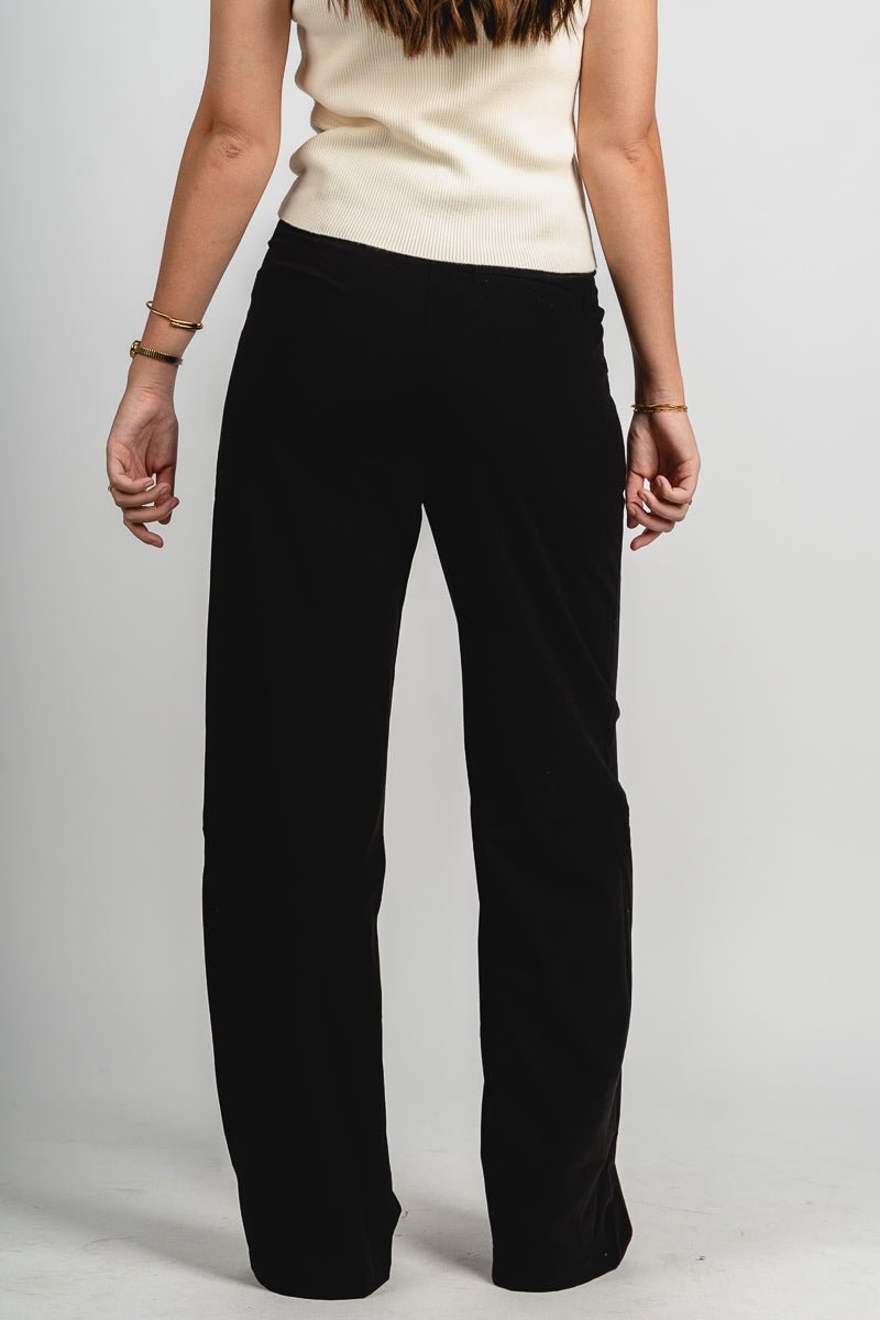 High rise pleated trouser pants black | Lush Fashion Lounge: women's boutique pants, boutique women's pants, affordable boutique pants, women's fashion pants