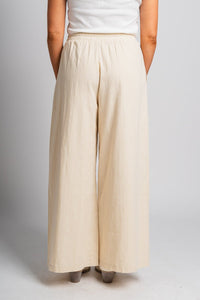 Wide leg pants beige | Lush Fashion Lounge: women's boutique pants, boutique women's pants, affordable boutique pants, women's fashion pants