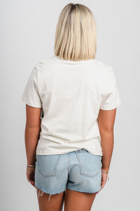 OU OU Sooners established Ellie crop tee vintage white T-shirt | Lush Fashion Lounge Trendy Oklahoma University Sooners Apparel & Cute Gameday T-Shirts