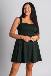 Princess mini dress forest green - Affordable dress - Boutique Dresses at Lush Fashion Lounge Boutique in Oklahoma City