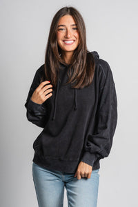 Oversized hoodie top black - Adorable hoodie - Stylish Comfortable Outfits at Lush Fashion Lounge Boutique in OKC