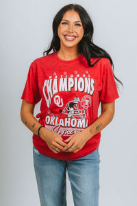 OU OU Sooners national champs unisex short sleeve t-shirt red t-shirt | Lush Fashion Lounge Trendy Oklahoma University Sooners Apparel & Cute Gameday T-Shirts