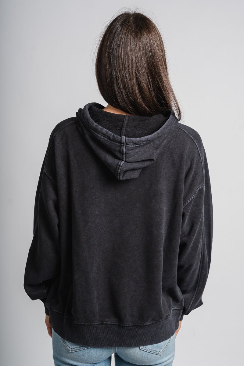 Oversized hoodie top black