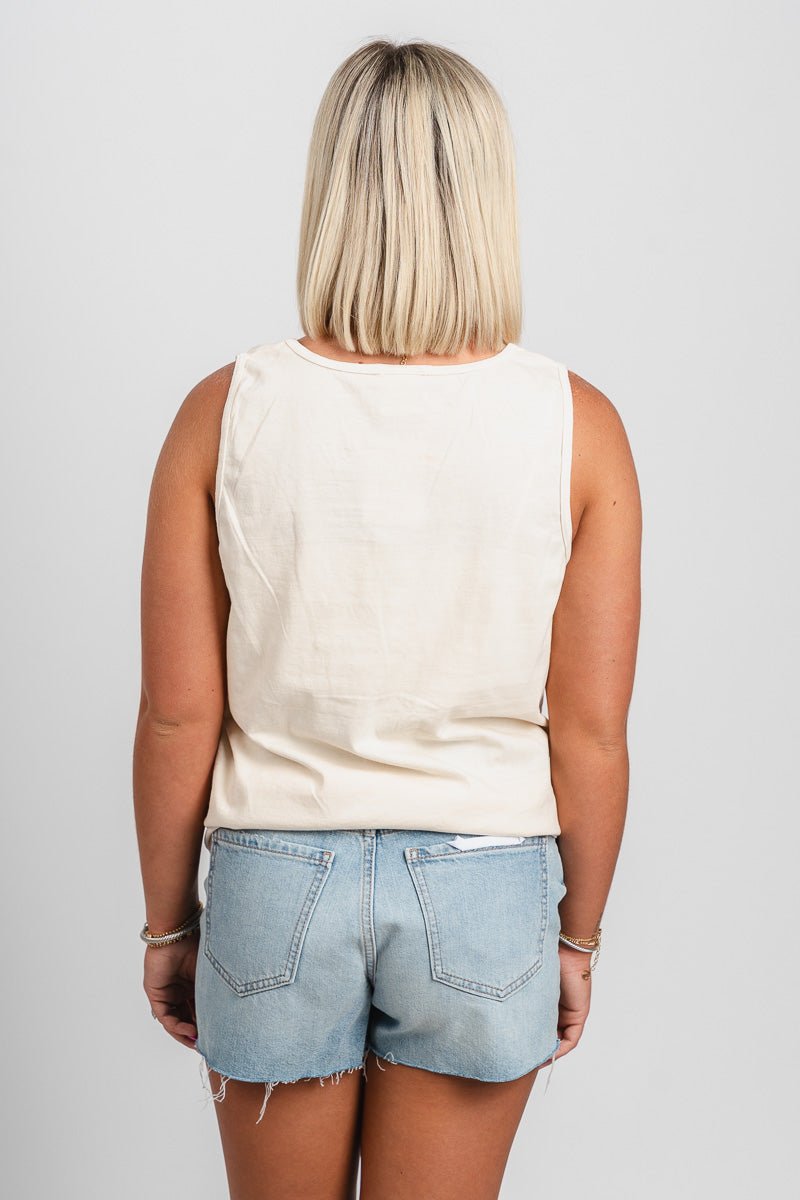 OU OU Sooners established comfort colors tank top ivory Tank Top | Lush Fashion Lounge Trendy Oklahoma University Sooners Apparel & Cute Gameday T-Shirts