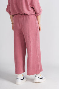 Ribbed wide leg pants mauve - Adorable pants - Stylish Comfortable Outfits at Lush Fashion Lounge Boutique in OKC