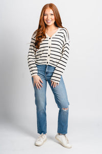 Lightweight striped cardigan soft horizon - Trendy cardigan - Fashion Cardigans & Cute Kimonos at Lush Fashion Lounge Boutique in Oklahoma City
