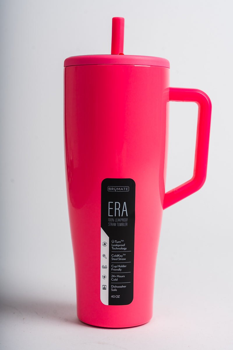 BruMate Era 40oz tumbler mug neon pink - BruMate Drinkware, Tumblers and Insulated Can Coolers at Lush Fashion Lounge Trendy Boutique in Oklahoma City