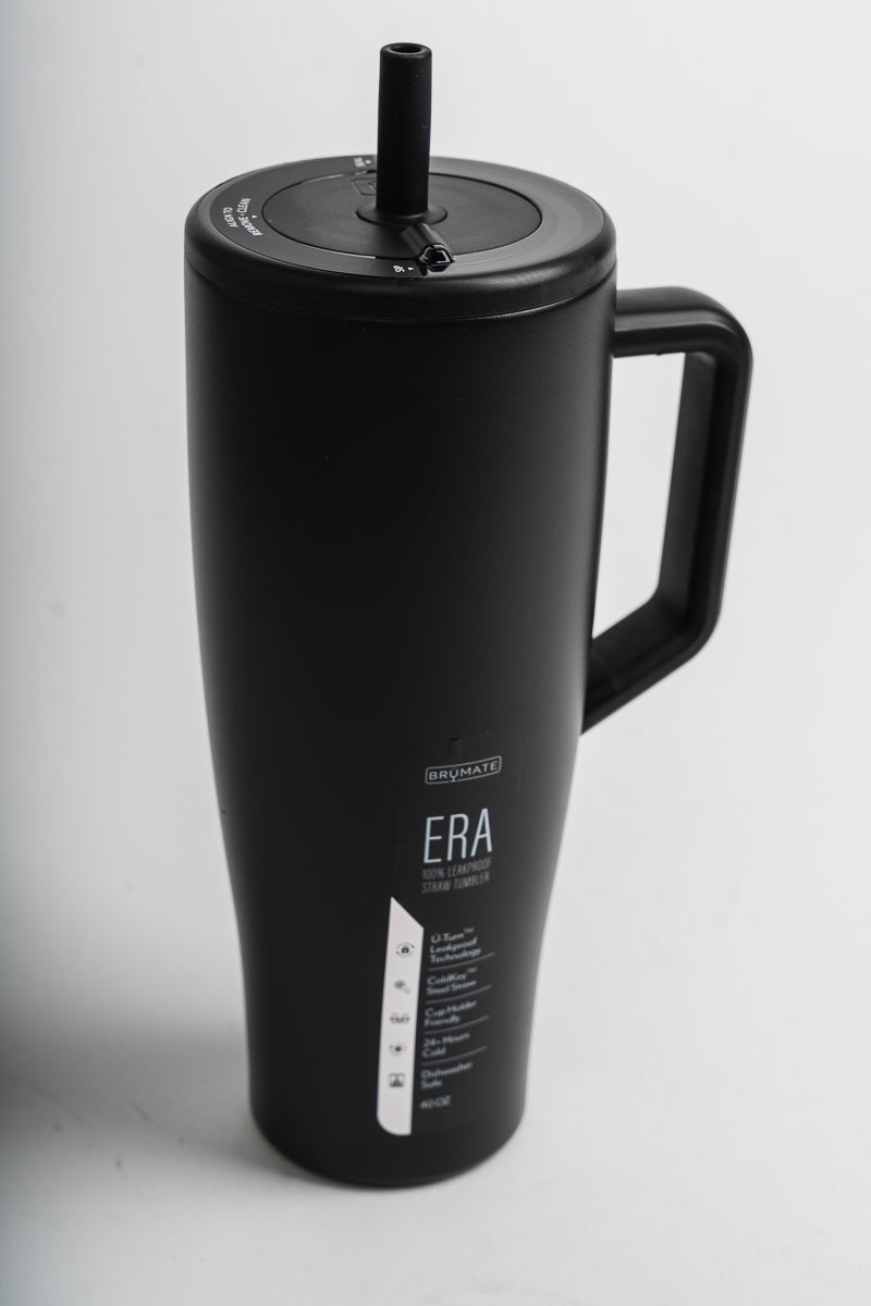 BruMate Era 40oz tumbler mug matte black - BruMate Drinkware, Tumblers and Insulated Can Coolers at Lush Fashion Lounge Trendy Boutique in Oklahoma City