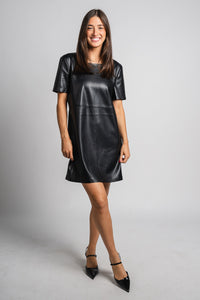 Z Supply London leather dress black - Trendy dress - Fashion Dresses at Lush Fashion Lounge Boutique in Oklahoma City