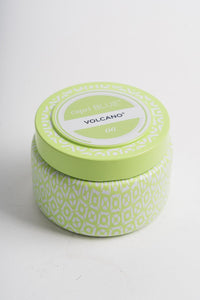 Capri blue iced matcha print travel tin volcano - Trendy Candles and Scents at Lush Fashion Lounge Boutique in Oklahoma City