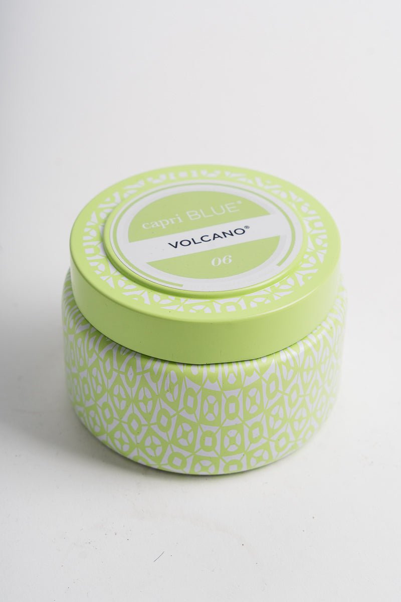 Capri blue iced matcha print travel tin volcano - Trendy Candles and Scents at Lush Fashion Lounge Boutique in Oklahoma City