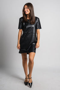 Z Supply London leather dress black - Z Supply dress - Z Supply Tees & Tanks at Lush Fashion Lounge Trendy Boutique Oklahoma City