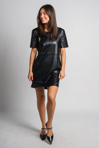 Z Supply London leather dress black Stylish dress - Womens Fashion Dresses at Lush Fashion Lounge Boutique in Oklahoma City