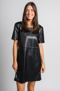 Z Supply London leather dress black - Z Supply dress - Z Supply Tops, Dresses, Tanks, Tees, Cardigans, Joggers and Loungewear at Lush Fashion Lounge