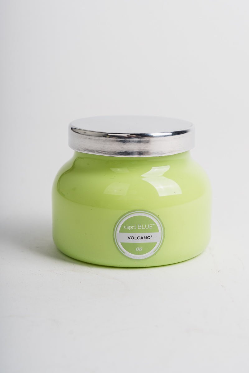 Capri Blue volcano 8 oz petite candle iced matcha - Trendy Candles and Scents at Lush Fashion Lounge Boutique in Oklahoma City