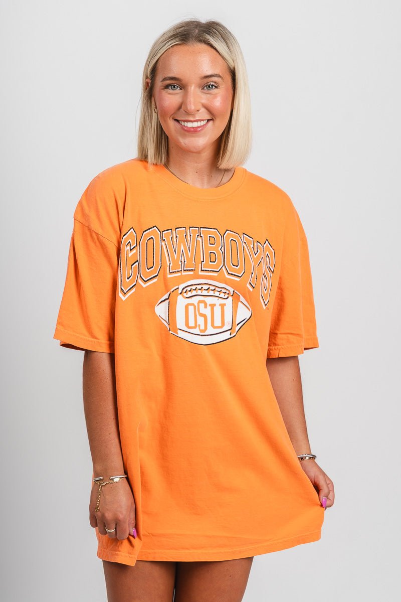 OSU OSU Cowboys Wonka comfort color oversized t-shirt orange T-shirt | Lush Fashion Lounge Trendy Oklahoma State Cowboys Apparel & Cute Gameday T-Shirts