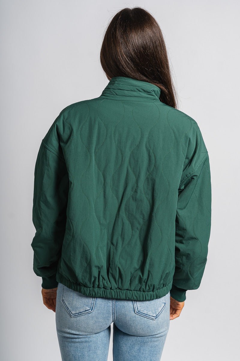 Quilted puffer jacket green