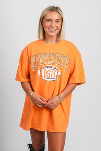 OSU OSU Cowboys Wonka comfort color oversized t-shirt orange T-shirt | Lush Fashion Lounge Trendy Oklahoma State Cowboys Apparel & Cute Gameday T-Shirts