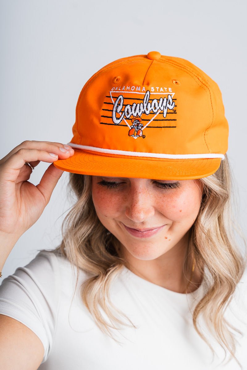 OSU OSU logo lines rope hat orange Hat One size | Lush Fashion Lounge Trendy Oklahoma State Cowboys Apparel & Cute Gameday T-Shirts