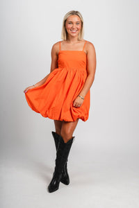 Bubble hem mini dress orange - Trendy dress - Fashion Dresses at Lush Fashion Lounge Boutique in Oklahoma City
