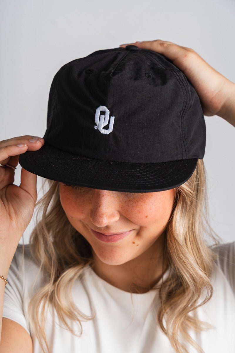 OU OU logo tennis hat black Hat One size | Lush Fashion Lounge Trendy Oklahoma University Sooners Apparel & Cute Gameday T-Shirts