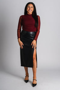 Z Supply Metropolitan skirt black | Lush Fashion Lounge: boutique fashion skirts, affordable boutique skirts, cute affordable skirts