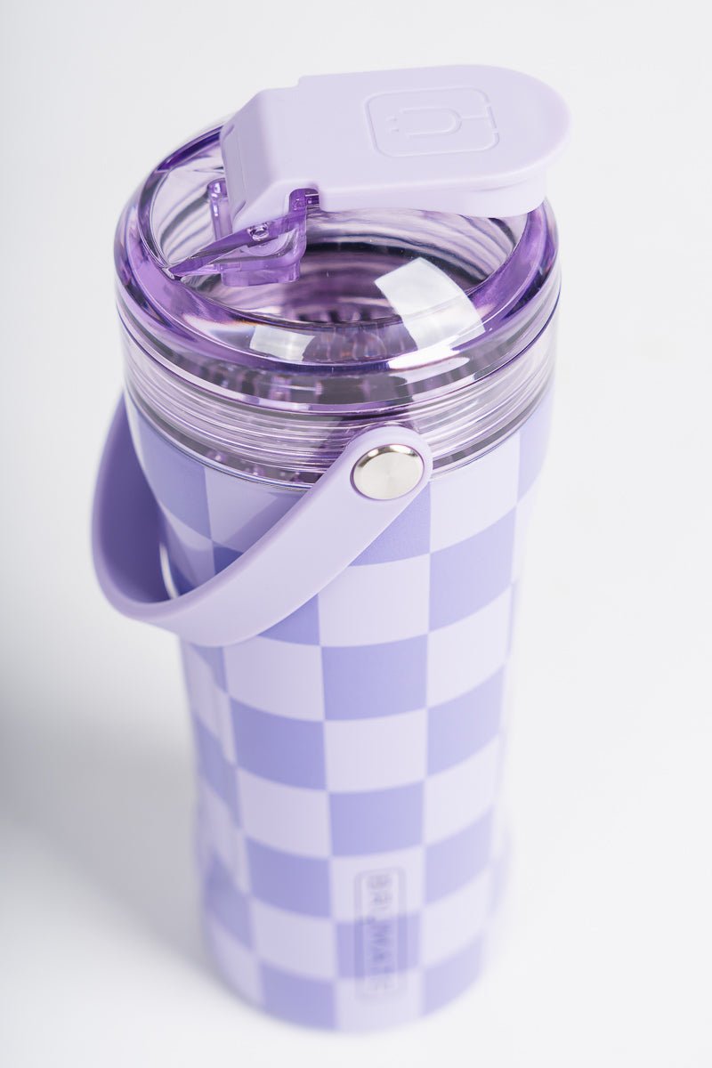 BruMate MultiShaker lavender checker - BruMate Drinkware, Tumblers and Insulated Can Coolers at Lush Fashion Lounge Trendy Boutique in Oklahoma City