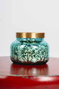 Capri Blue Opaline signature Volcano scent 8 oz candle aqua - Trendy Candles and Scents at Lush Fashion Lounge Boutique in Oklahoma City