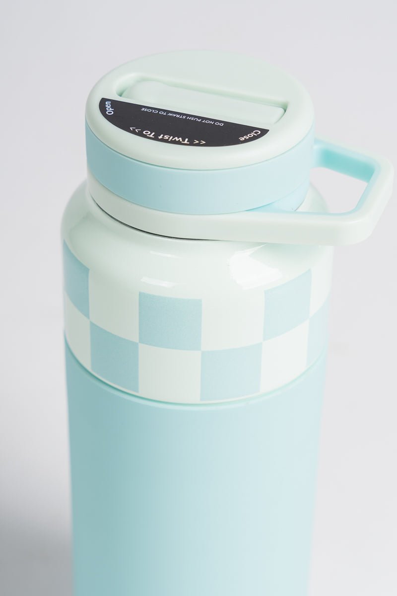 Brumate Rotera 35oz water bottle seafoam checker - BruMate Drinkware, Tumblers and Insulated Can Coolers at Lush Fashion Lounge Trendy Boutique in Oklahoma City