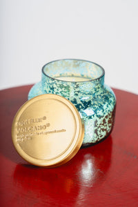 Capri Blue Opaline signature Volcano scent 8 oz candle aqua - Trendy Candles and Scents at Lush Fashion Lounge Boutique in Oklahoma City