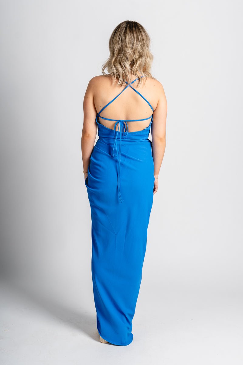 Strappy maxi dress Blue Blue / Large Strappy maxi dress Blue Blue / Large
