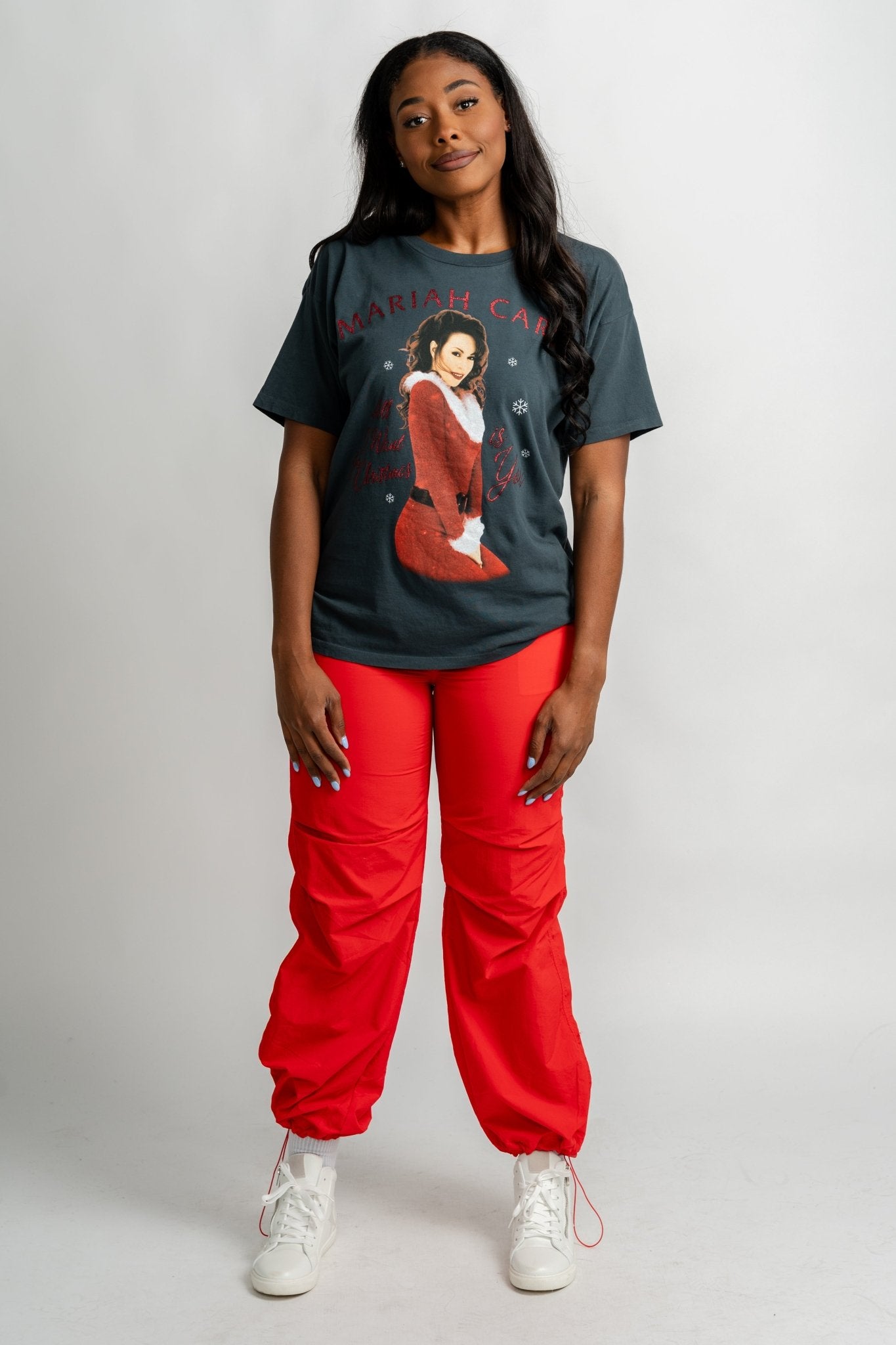 DayDreamer Mariah Carey Christmas tee vintage black - Vintage Band T-Shirts and Sweatshirts at Lush Fashion Lounge Boutique in Oklahoma City