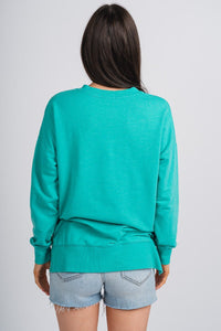 Z Supply modern v-neck weekender bermuda green - Z Supply Top - Z Supply Fashion at Lush Fashion Lounge Trendy Boutique Oklahoma City