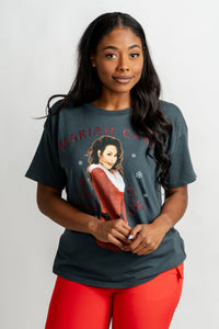 DayDreamer Mariah Carey Christmas tee vintage black - Stylish Band T-Shirts and Sweatshirts at Lush Fashion Lounge Boutique in Oklahoma City