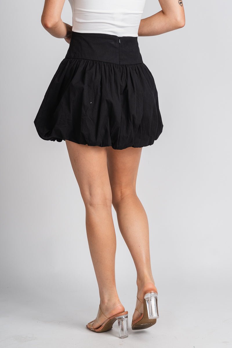 Balloon mini skirt black | Lush Fashion Lounge: boutique fashion skirts, affordable boutique skirts, cute affordable skirts